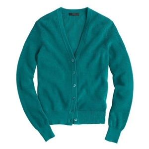 J.Crew teal knitted long sleeve Cardigan size M